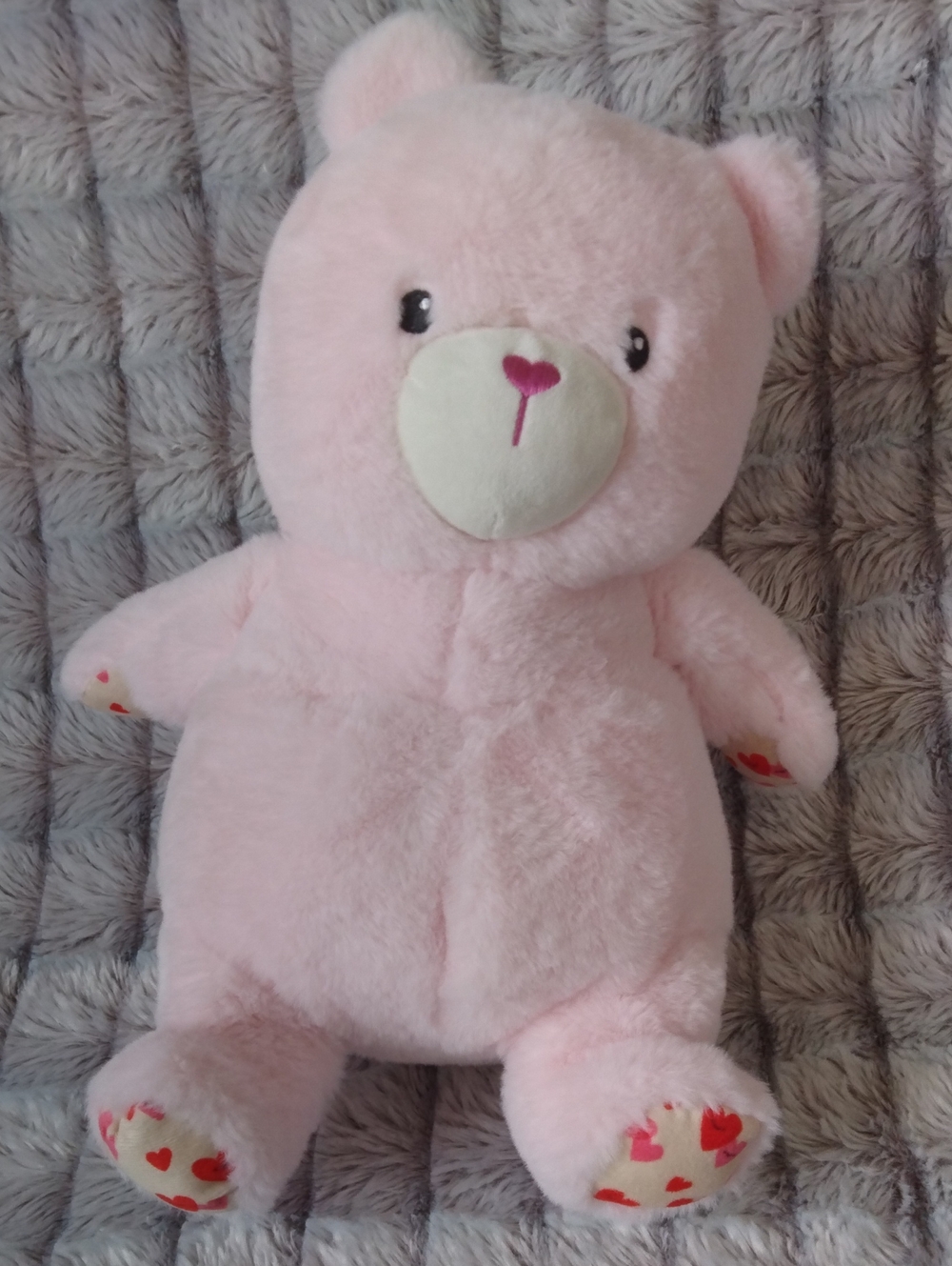 Lovable Pink Heart-Nose Teddy Bear Plush for Kids